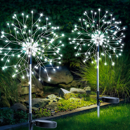 SUDDUS Solar Firework Garden Lights – 2 Pack 150 LED Outdoor Waterproof Fairy Lights for Yard, Pathway, Patio, Party & Holiday Decor