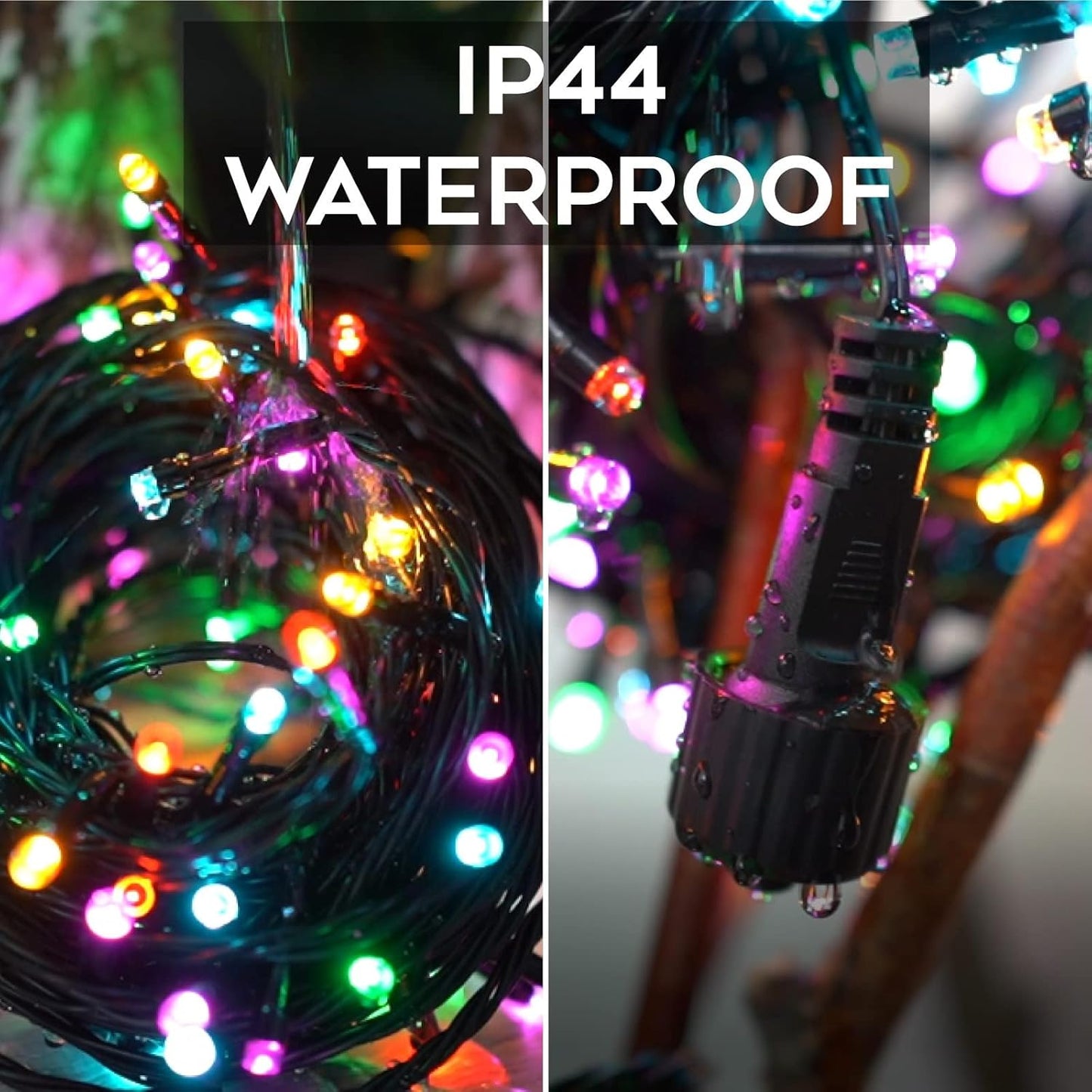 SUDDUS Multicolor Christmas Tree Lights – Plug-In LED String Lights with Remote & Timer, Available in  100 LED — 500 LED for Indoor & Outdoor Décor