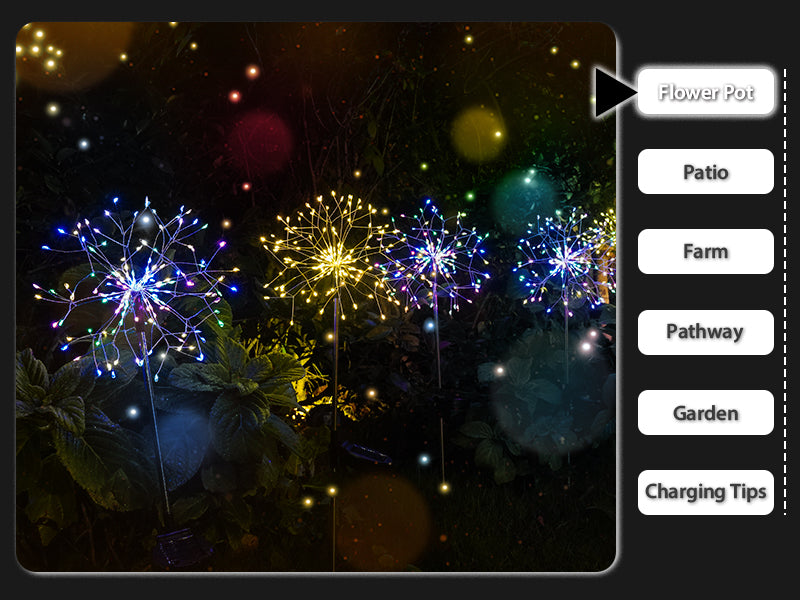 SUDDUS Solar Firework Garden Lights – 2 Pack 150 LED Outdoor Waterproof Fairy Lights for Yard, Pathway, Patio, Party & Holiday Decor