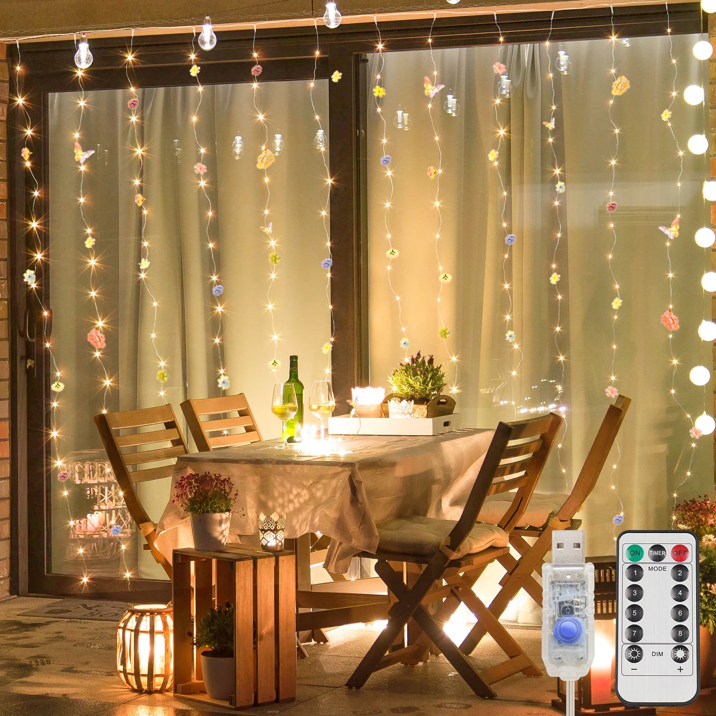 DIY Curtain Fairy Lights