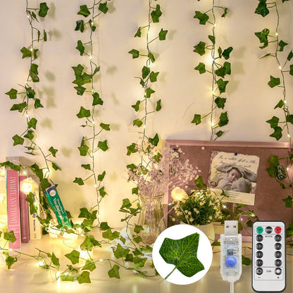 SUDDUS  Vine Fairy Curtain Lights – 200 LED 6.5x6.5ft Remote-Controlled Lights for Bedroom, Dorm, Wedding & Indoor Outdoor Decor