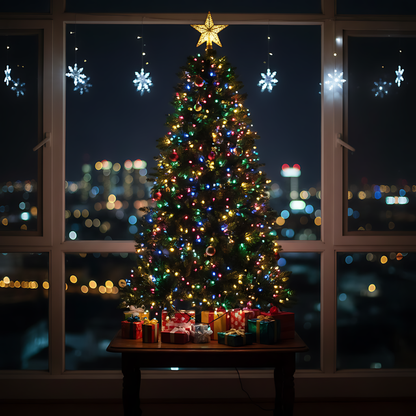 SUDDUS Multicolor Christmas Tree Lights – Plug-In LED String Lights with Remote & Timer, Available in  100 LED — 500 LED for Indoor & Outdoor Décor