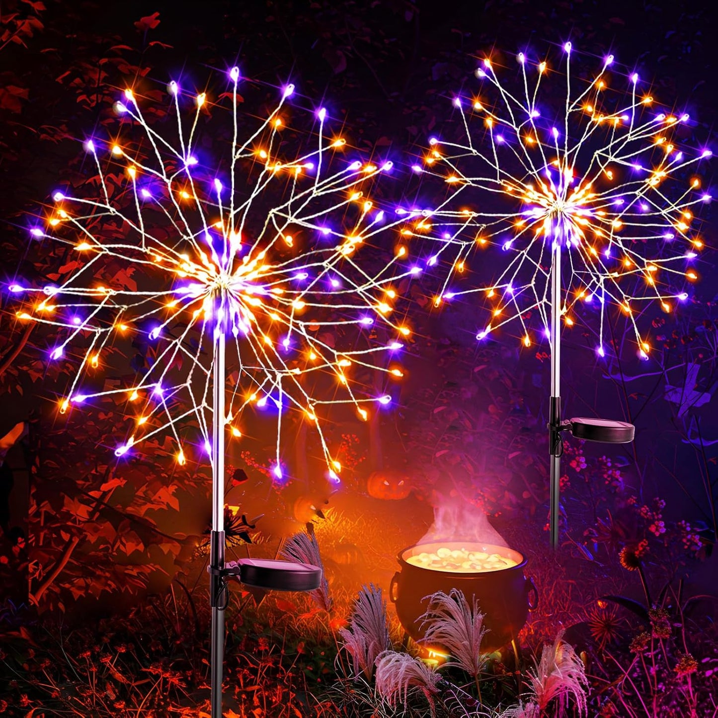 SUDDUS Solar Firework Garden Lights – 2 Pack 150 LED Outdoor Waterproof Fairy Lights for Yard, Pathway, Patio, Party & Holiday Decor