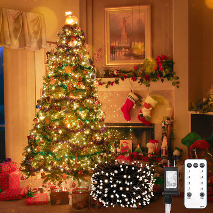 SUDDUS Diamond Lights Christmas Tree String Lights – 100/200/300 LED, Warm White, 8 Lighting Modes, Indoor Outdoor Twinkle Lights for Christmas Tree, Patio, Porch & Holiday Decor