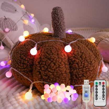 SUDDUS 100 LED Pastel Globe String Lights – 33FT Plug-in Fairy Lights with Remote & Timer, Multicolor Indoor/Outdoor Decor for Bedroom, Dorm, Party, Garden