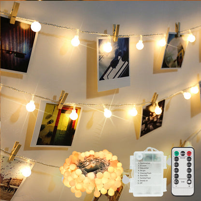 SUDDUS 100 LED Warm White Globe String Lights – 33FT Plug-in Fairy Lights with Remote & Timer, Connectable Indoor/Outdoor Decorative Lights for Bedroom, Dorm, Classroom, Patio, Christmas Tree