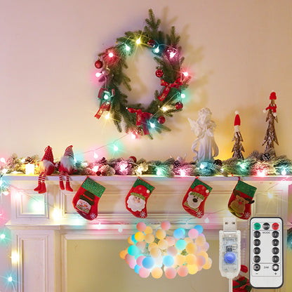 SUDDUS 100 LED Warm White Globe String Lights – 33FT Plug-in Fairy Lights with Remote & Timer, Connectable Indoor/Outdoor Decorative Lights for Bedroom, Dorm, Classroom, Patio, Christmas Tree