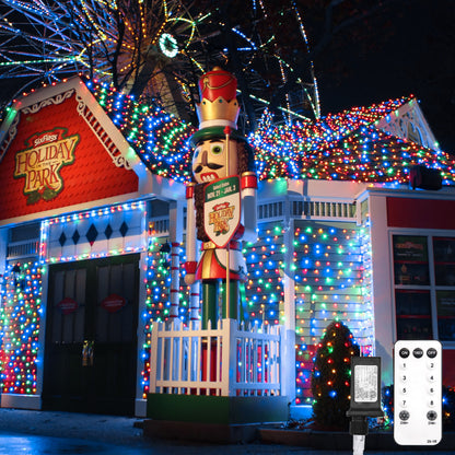 SUDDUS Multicolor Christmas String Lights - Indoor/Outdoor LED Fairy Lights Plug-In, 8 Modes, Waterproof, Available in 33FT/66FT/99FT, for Tree, Patio, Fence, Party, Wedding, Holiday Decor